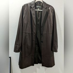 Women's Brown leather jacket. size Large